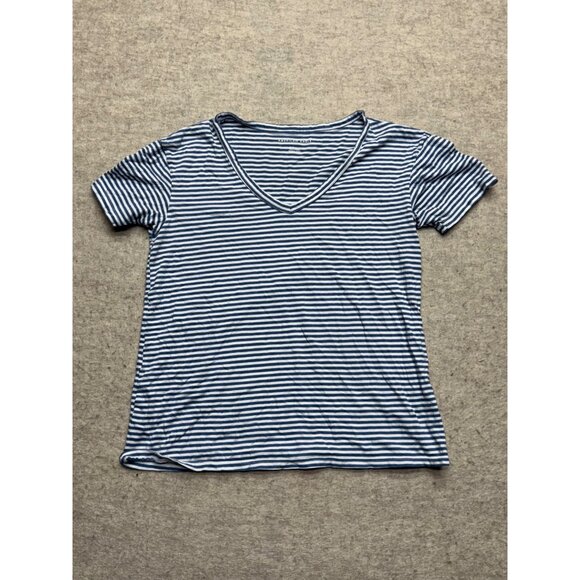 American Eagle Outfitters Tops - American Eagle Outfitters V-neck Short Sleeve Striped Shirt XS